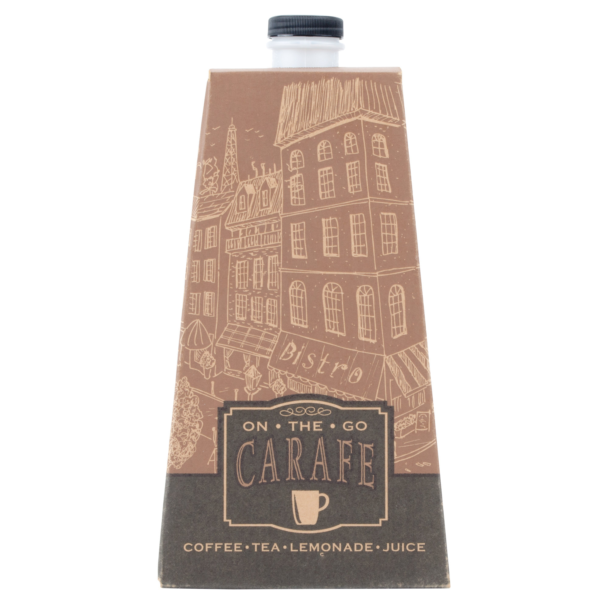 0196 &quot;On-The-Go&quot; Carafe
Corrugated Hot/Cold Beverage
Tote Up to 96 Oz. (5.75&quot; x
5.75&quot; x 11.875&quot;) - 16