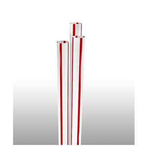 510030 7.75&quot; Giant Red Stripped Wrapped Straws -