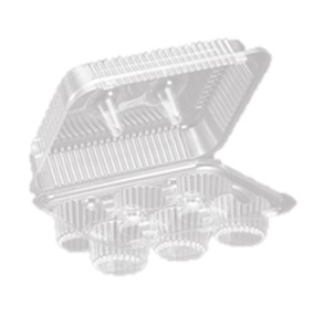 SLP46 Clear 6 ct. Hinged
Muffin Containers - 300