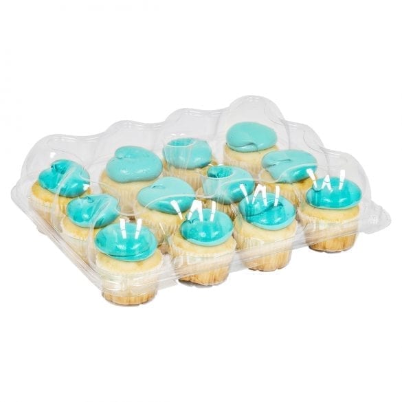 IP412/43312CUPC Clear 12ct. 
PET Cupcake/Muffin Hinged 
Containers - 100