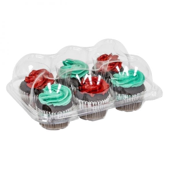 IP456 Clear 6 ct. PET 
Cupcake/Muffin Containers - 
150