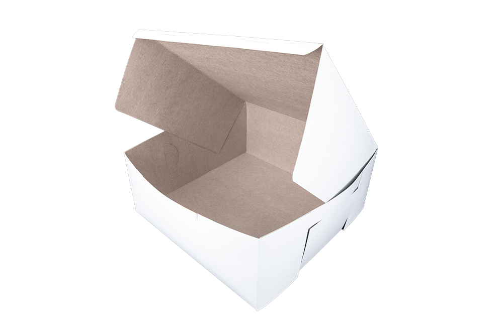 0993 White 14"x14"x6" Bakery Box - 50