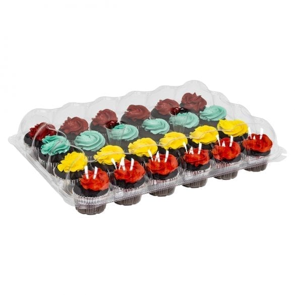 IP424 Clear 24 ct. PET  Cupcake/Muffing Containers - 