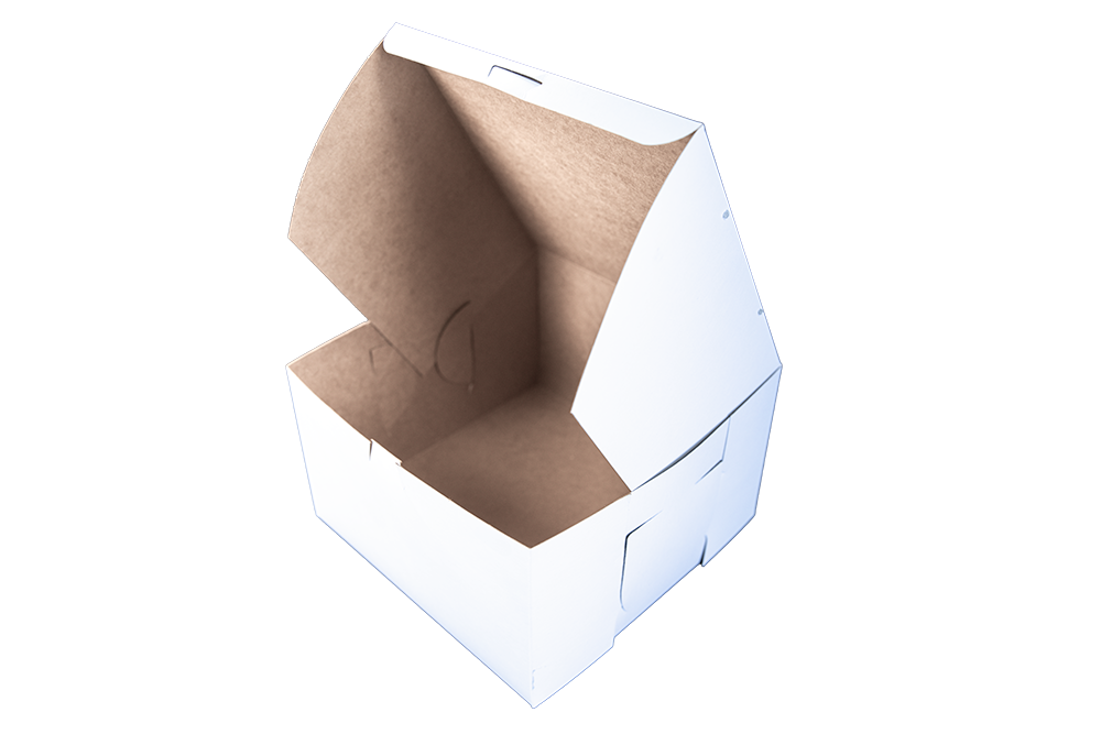 0979 White 10" x 10" x6"  Bakery Box - 100