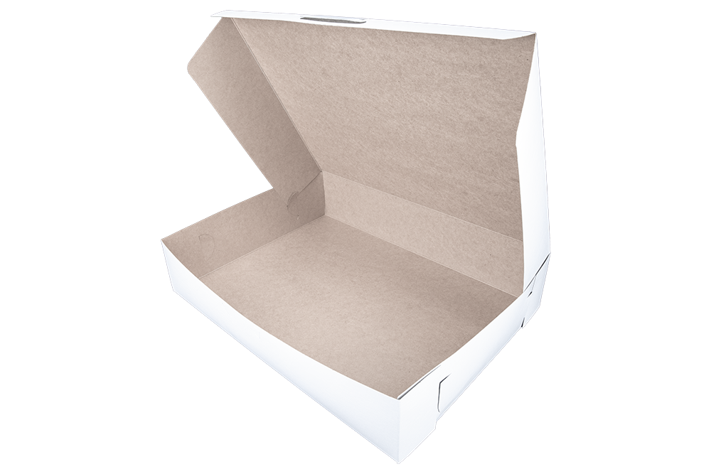 1029 White 19"x14"x4" Bakery  Box(Half Sheet) - 50